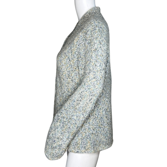 Alps Sweater Womens Medium Gray Button Front Cardigan Alpaca Blend Warm Cozy - Picture 3 of 7